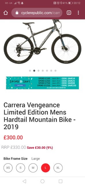 carrera vengeance ltd mens mountain bike
